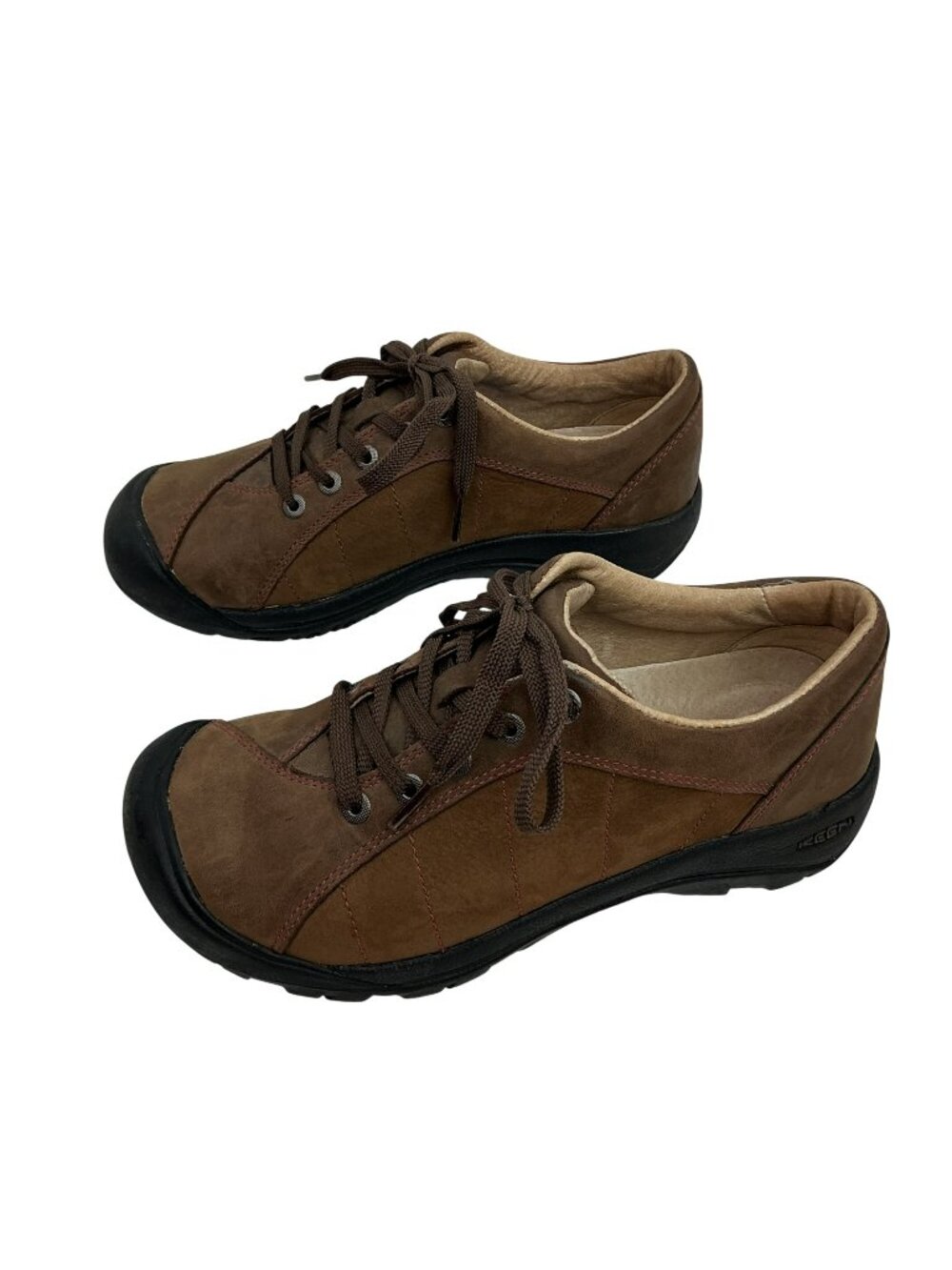 Keen Presidio Leather Comfort Lace-Up Walking Shoes Womens 7